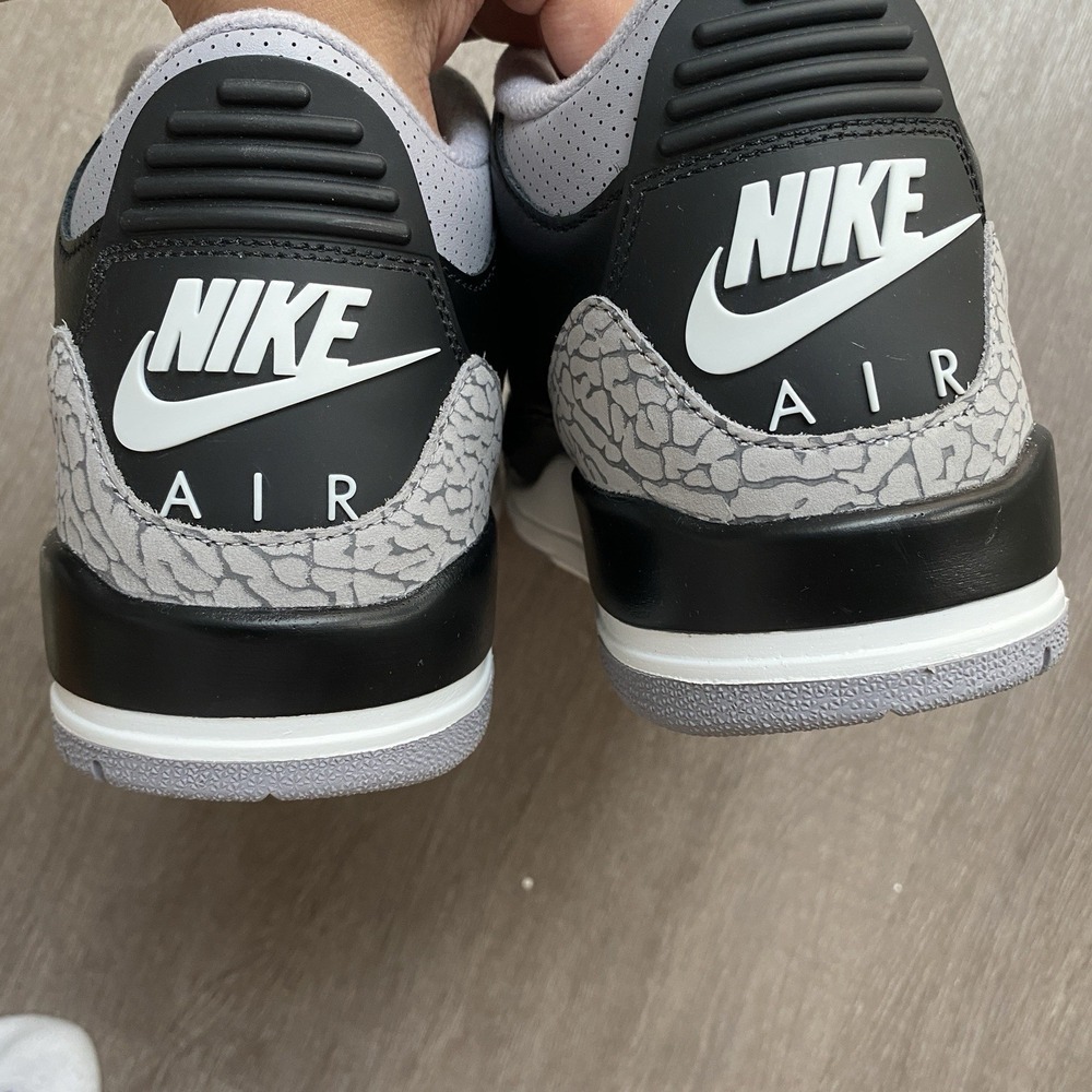 New Air Jordan 3 Retro BLACK CEMENT 2024 Men's Sz 10.5 - DN3707 010 Original Box - Picture 4 of 7